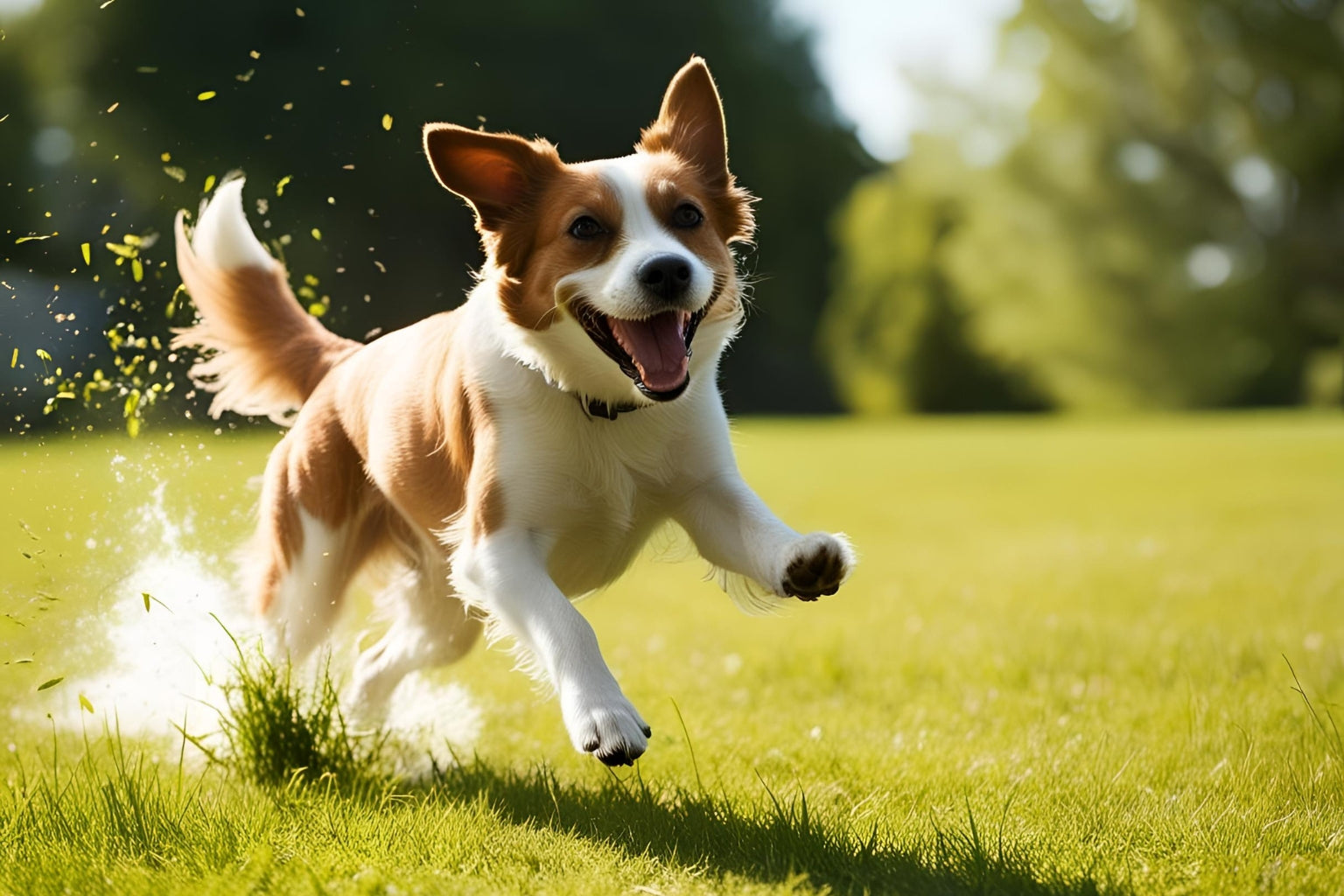 energetic dog playing outside