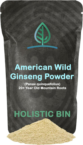 American Wild Ginseng Root Powder or Capsule - 25 Grams / 40 Capsules