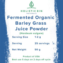 Load image into Gallery viewer, Organic Barley Grass Juice Powder  | 30 Day Supply (50 g)