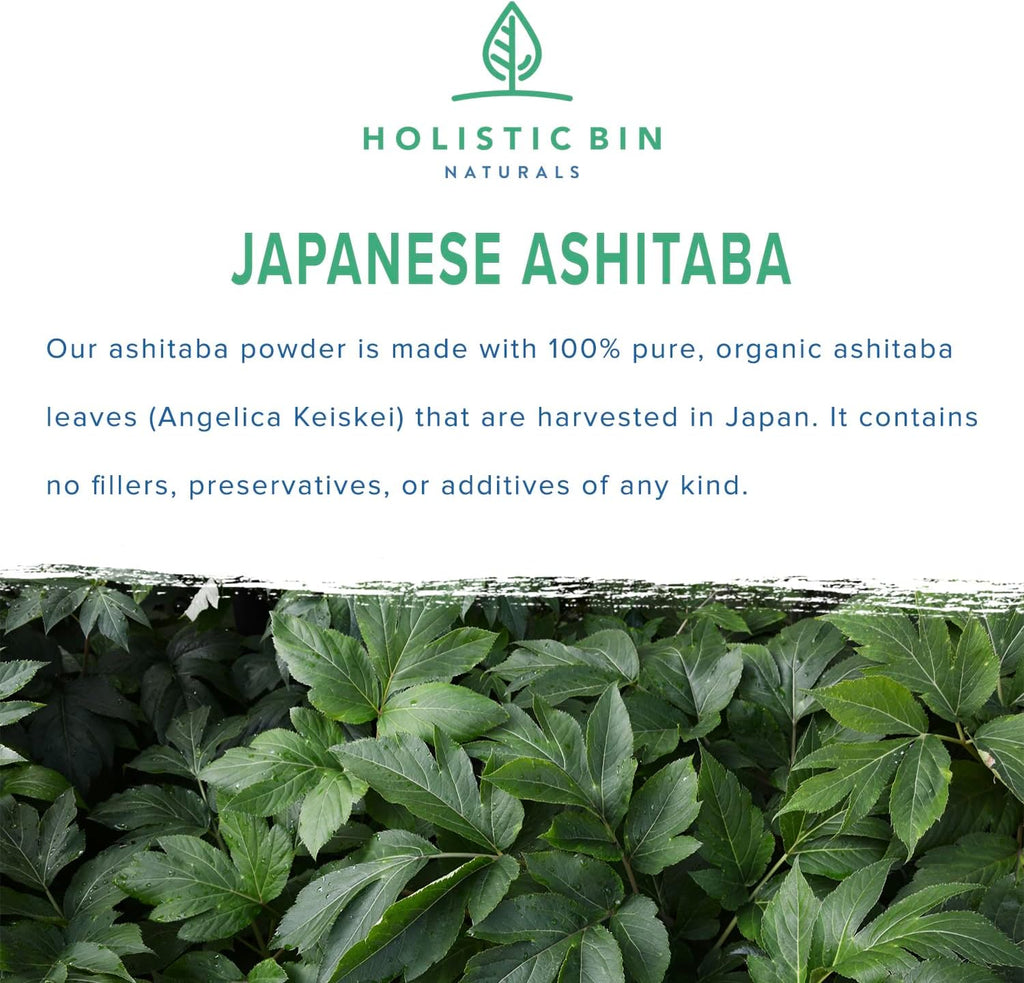 ashitaba leaf powder green herbal powder texture