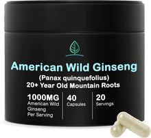 Load image into Gallery viewer, American Wild Ginseng Root Powder or Capsule - 25 Grams / 40 Capsules