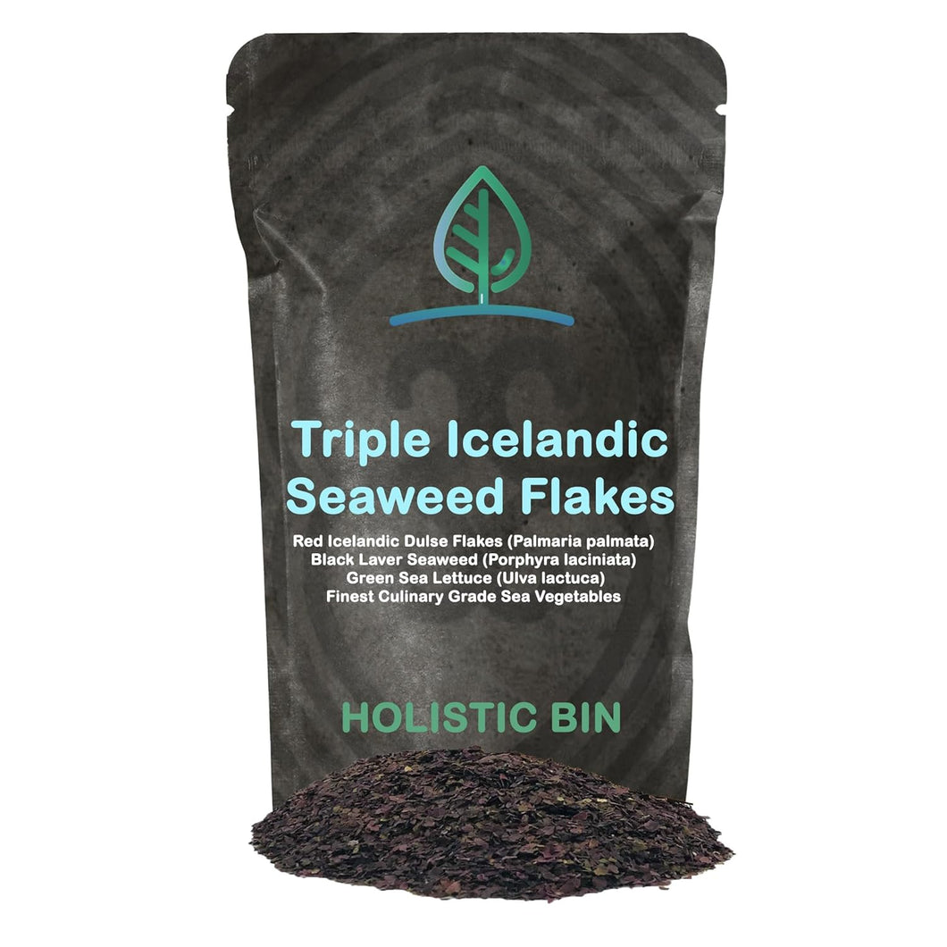 Organic Nordic Seaweed Flakes (Red Dulse, Black Nori Laver, Green Sea Lettuce) - 50 Grams