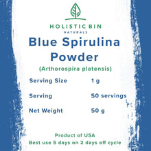 Load image into Gallery viewer, Blue Spirulina Powder - 50 Grams