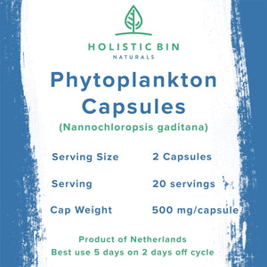 Marine Phytoplankton - Powder (50 gr) or Capsule (40 counts) - Product of Netherlands