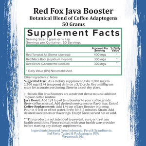 Red Fox Java Booster (Red Tongkat, Red Maca, Red Reishi Mushroom - Powders)