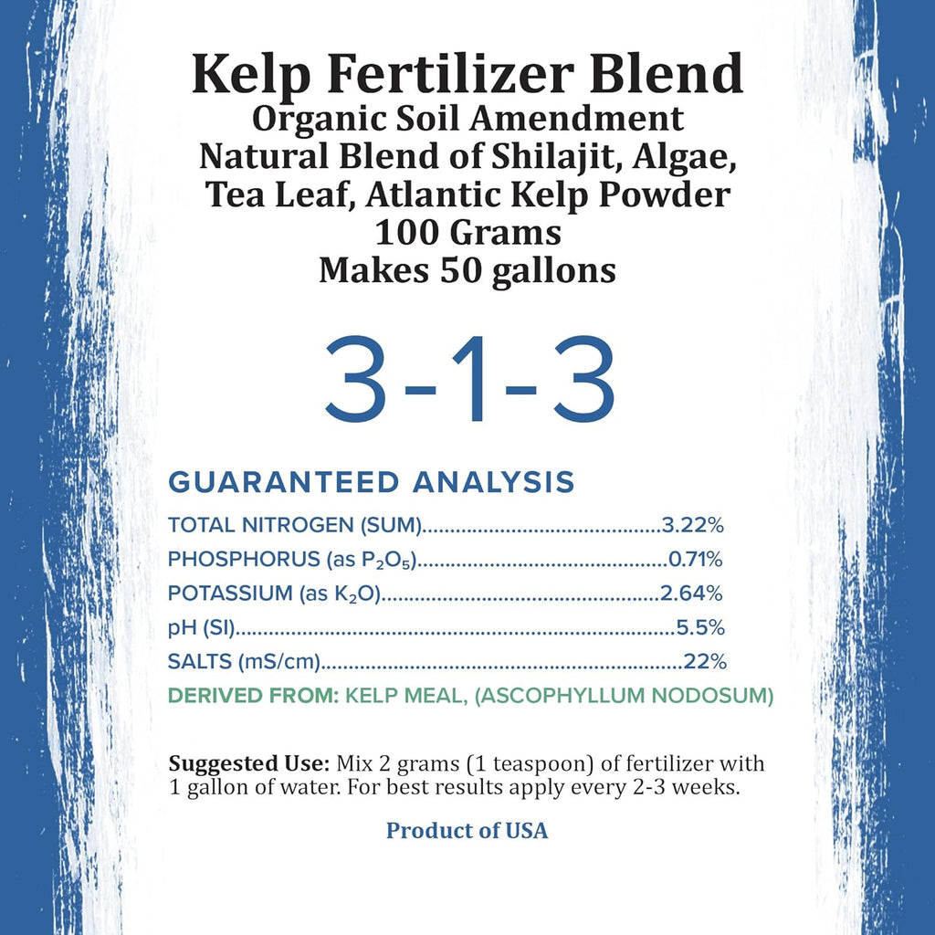 Wild-Crafted Veganic Pure Kelp Fertilizer - 3 Ounces