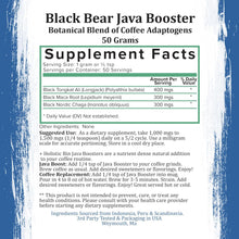 Load image into Gallery viewer, Black Bear Java Booster  (Black Tongkat, Black Maca, Black Nordic Chaga - Powders)