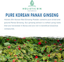 Load image into Gallery viewer, Korean Red Ginseng Powder Pure Panax Ginseng Supplement - 50 Grams / 40 Capsules