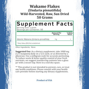 Dried Wakame Seaweed Flakes - 50 Grams