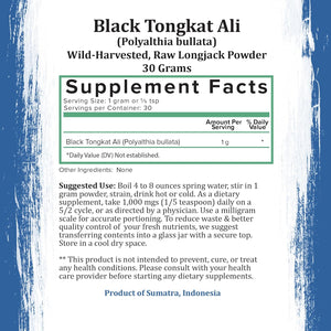 Black Tongkat Ali Powder - 30 Grams