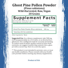 Load image into Gallery viewer, Wild-Harvested Canadian Lodgepole/Ponderosa/California Ghost Pine Pollen Powder - 20 g