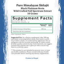 Load image into Gallery viewer, Purest Himalayan Shilajit Resin - 10 Grams or 30 Grams