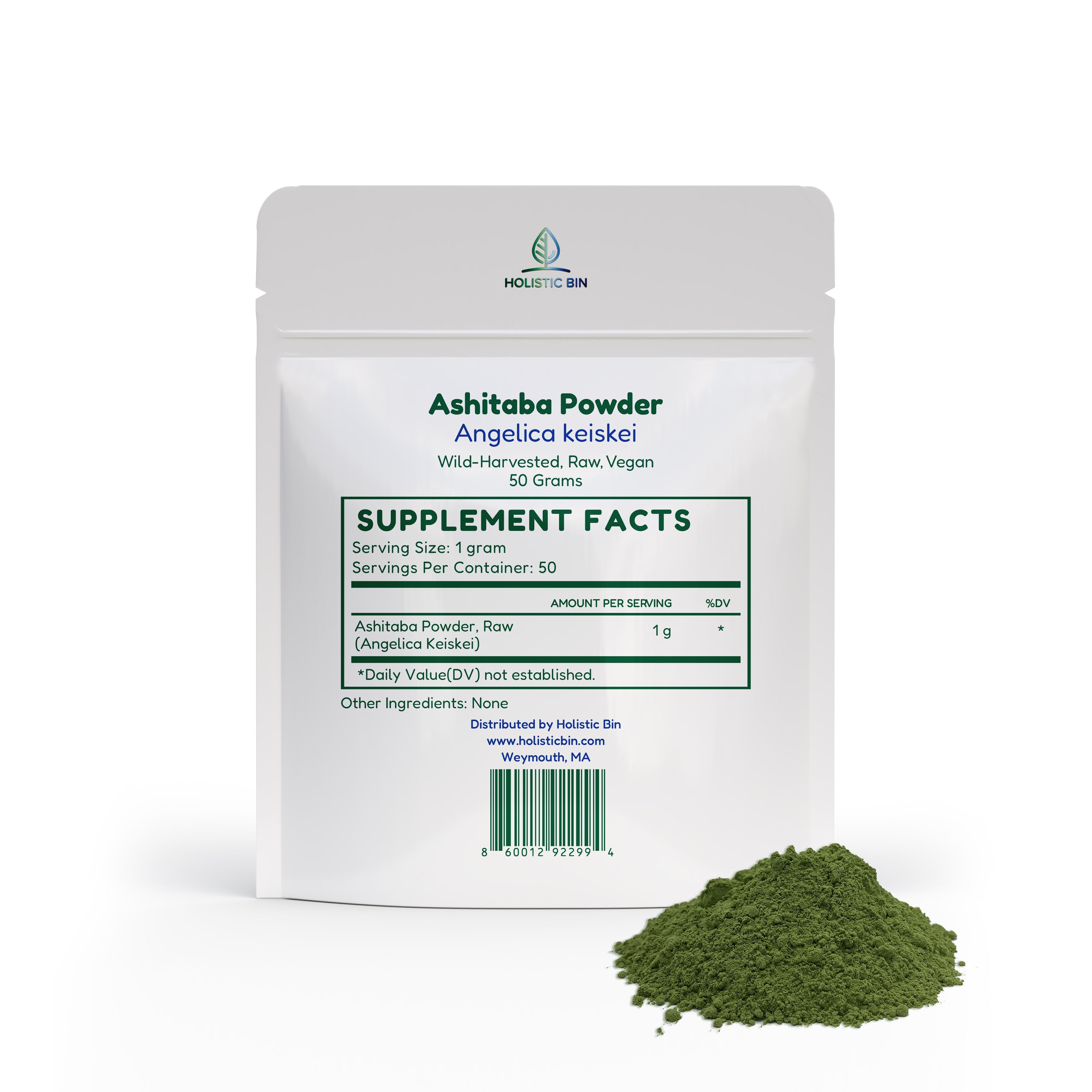 Pure Japanese Ashitaba Powder (Angelica Keiskei) | Organic Green Superfood Leaf Powder | 50g