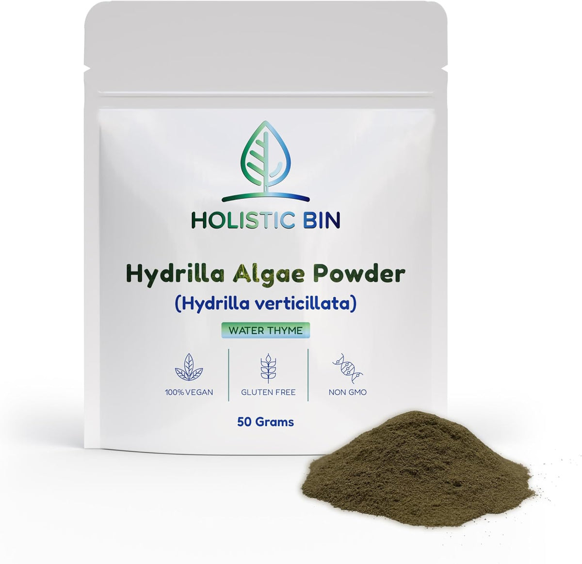 Hydrilla Algae Powder (Hydrilla verticillata) | Water Thyme Superfood | Nutrient-Rich Freshwater Plant Powder | Smoothies, Juices & Culinary Use | 100% Natural | Vegan | Gluten Free | 50g (50 Servings)