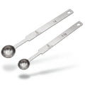 Holistic Bin Stainless Steel Serving & Portion Spoons Set | Half & One Gram, 1/4 & 1/2 Tsp, 7 Inch