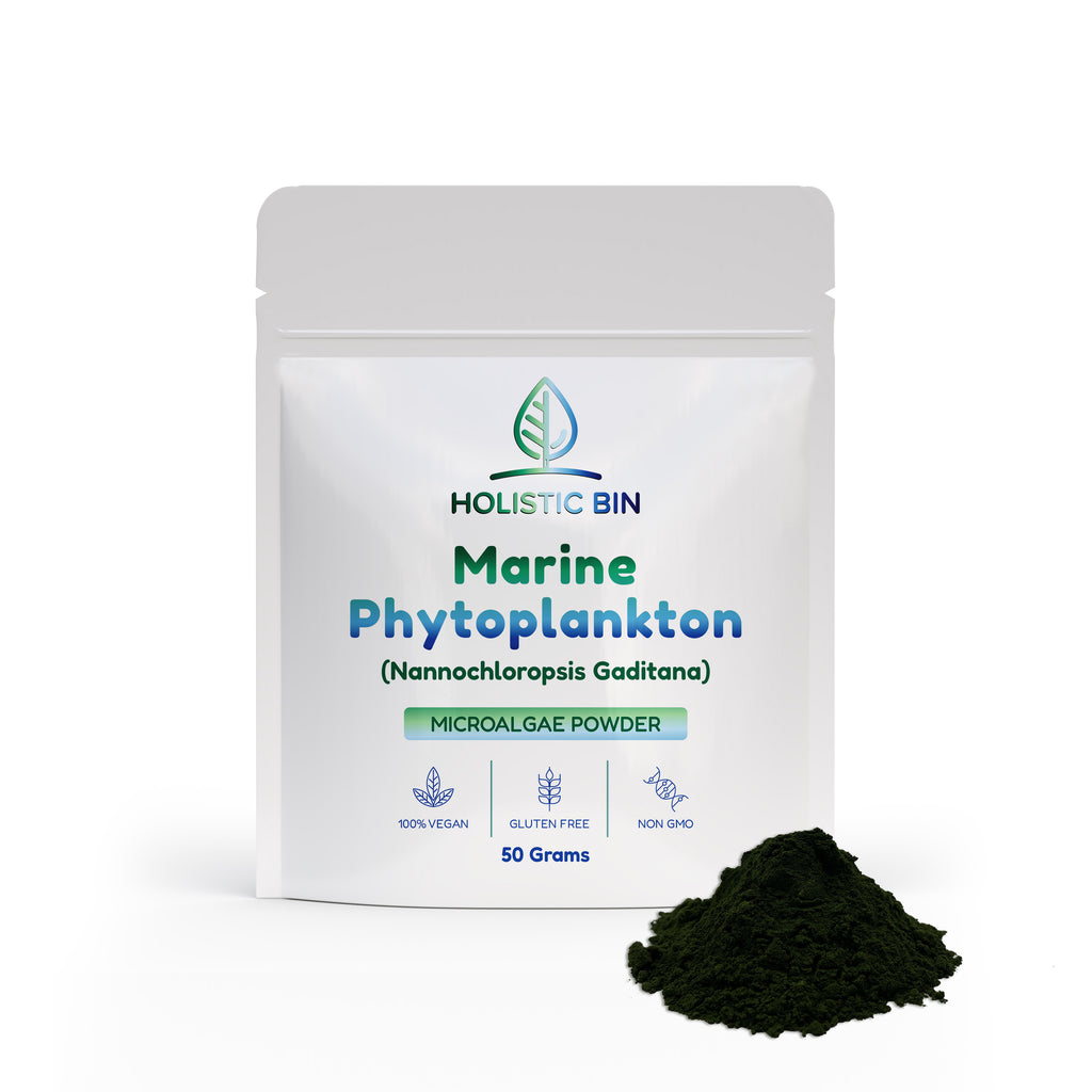 Marine Phytoplankton Powder | Nannochloropsis gaditana | Raw Freeze-Dried Microalgae | 50 Grams