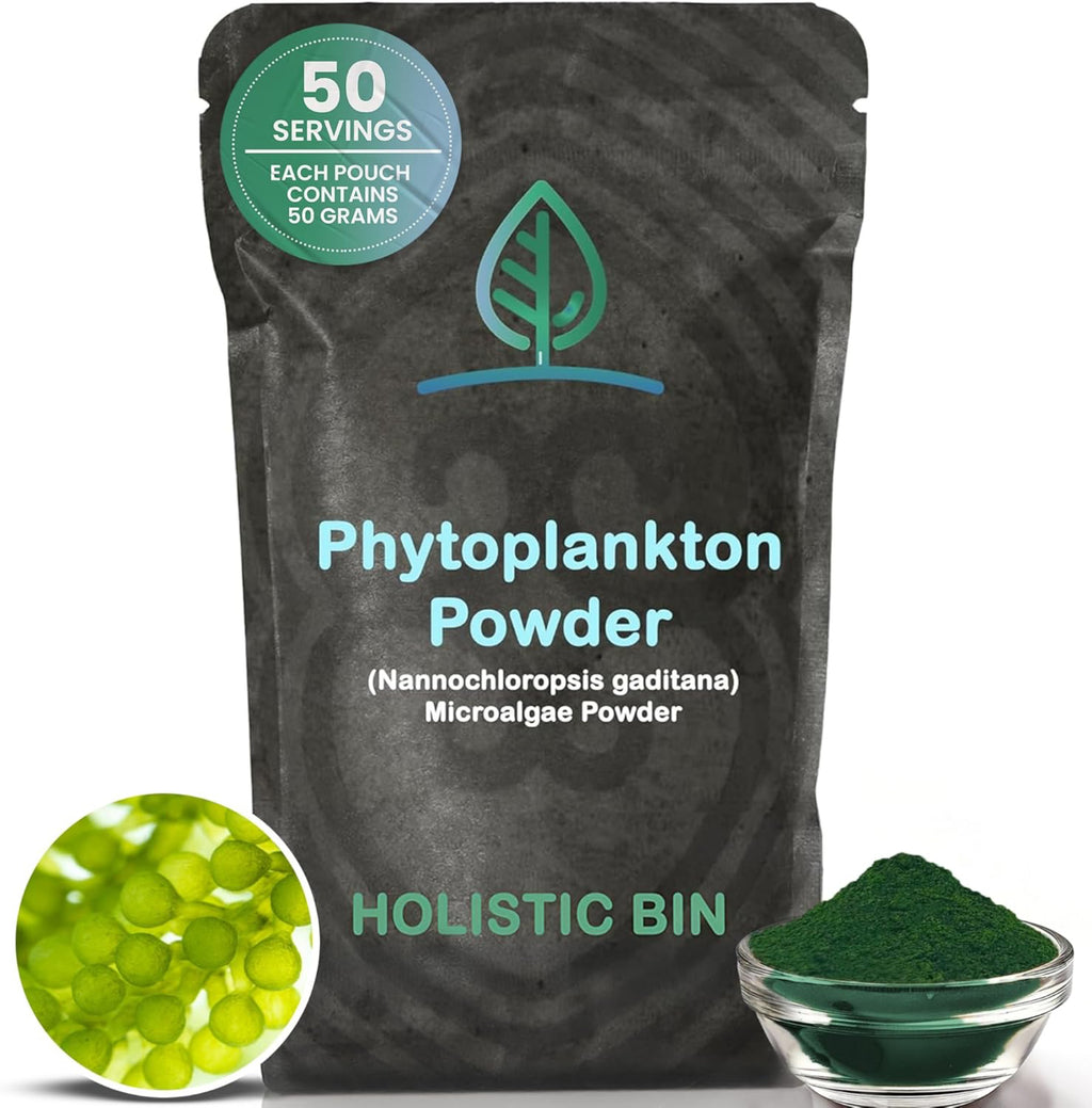 Marine Phytoplankton Powder by Holistic Bin made with raw freeze-dried microalgae from the Netherlands