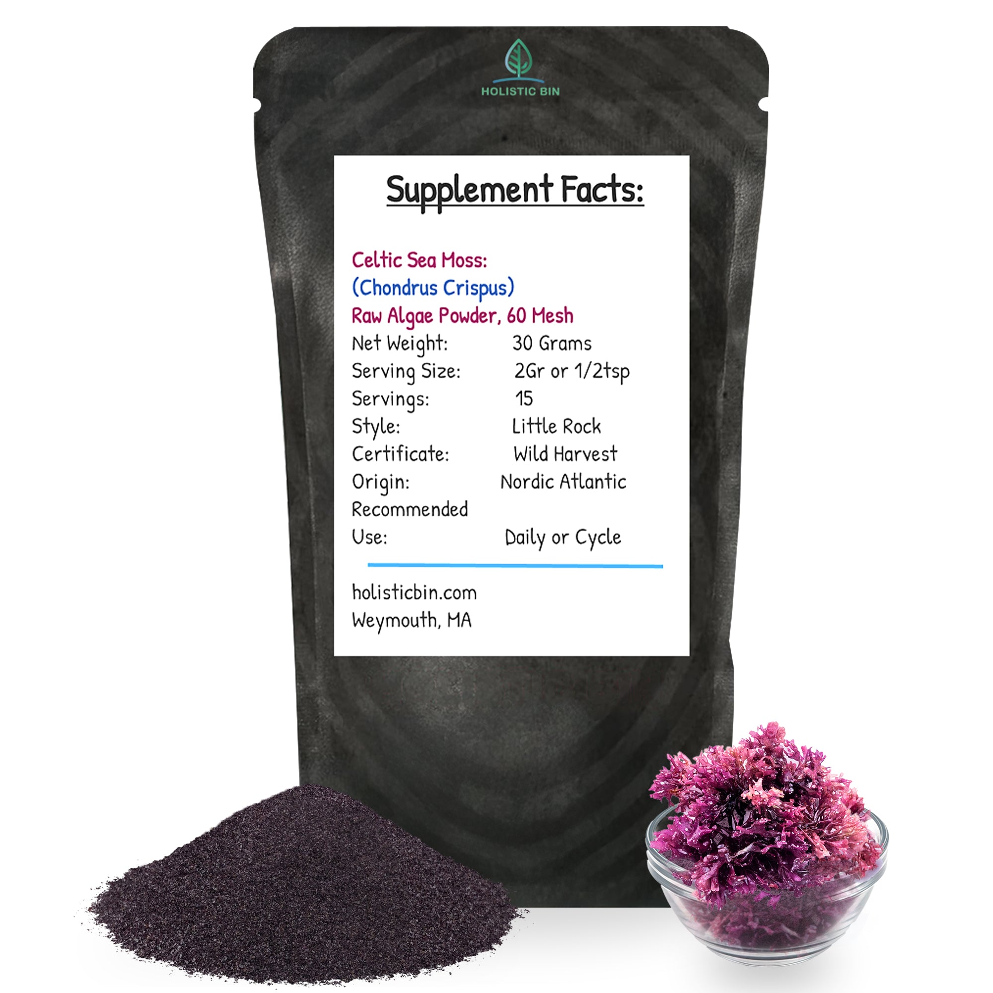 Celtic Sea Moss (Chondrus Crispus) Powder - 30 Grams