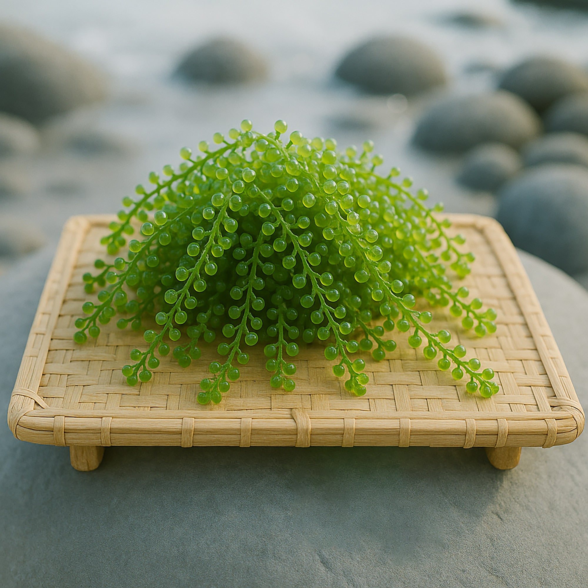 Holistic Bin Okinawan Sea Grape Powder in 30 gram pouch made with raw Caulerpa lentillifera seaweed from Japan