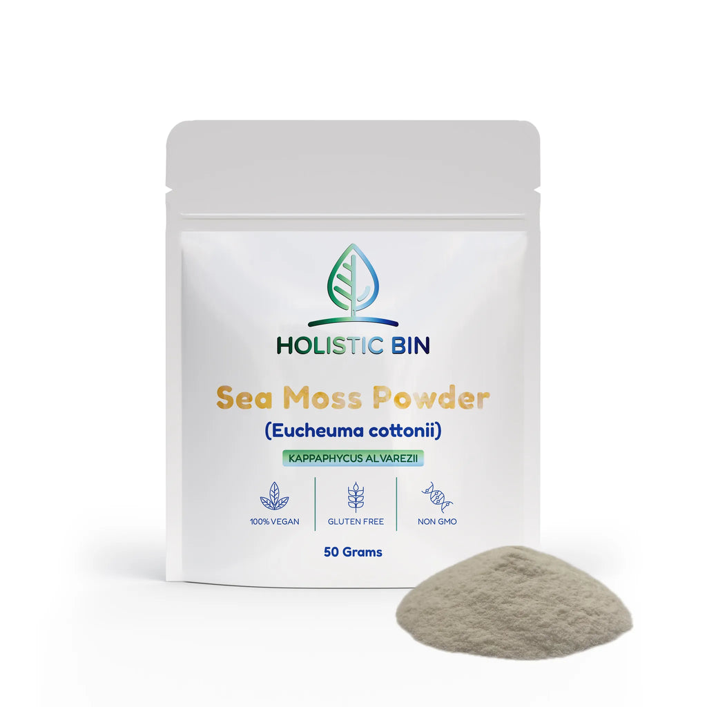 Sea Moss Powder (Eucheuma Cottonii) | Raw Marine Algae Superfood | Kappaphycus Alvarezii | Vegan, Non-GMO & Gluten-Free | 50g (50 Servings)