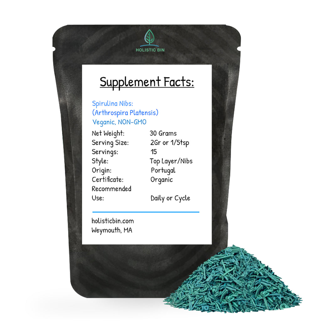 Spirulina Nibs | Arthrospira Platensis Organic Superfood | 30 Grams