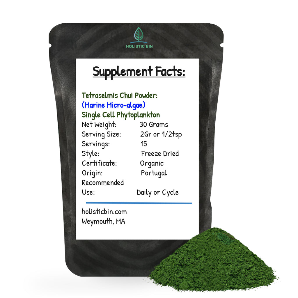Tetraselmis Chui Powder – Marine Micro-Algae (Single Cell Phytoplankton) | 30 Grams