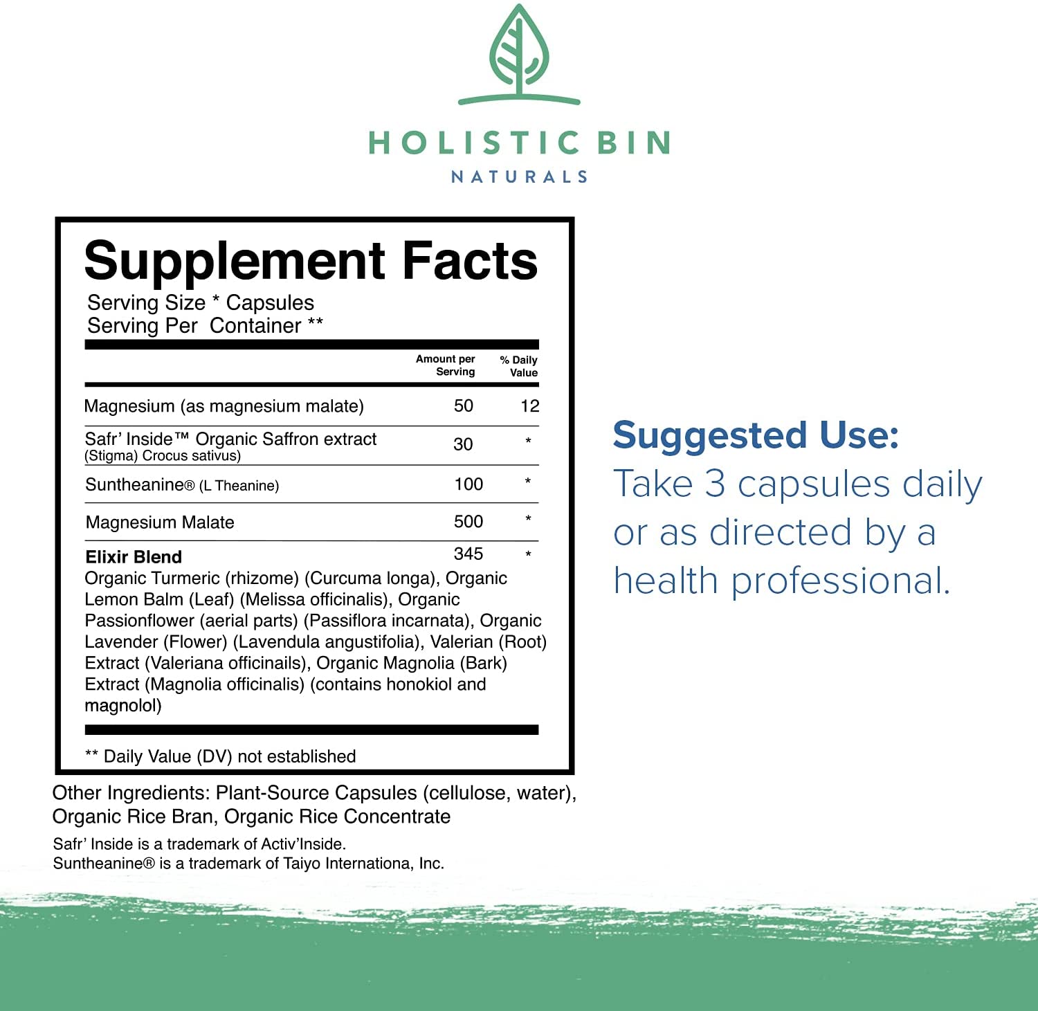Circadian Sleep Aid Supplement Fact