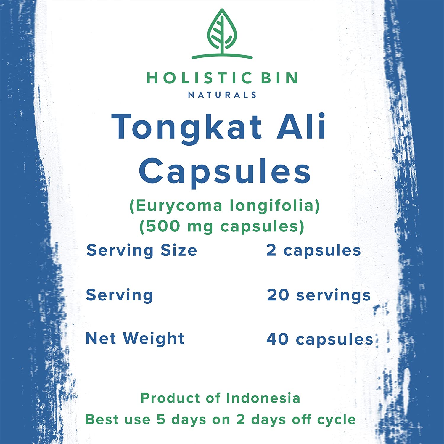 Wild-Harvested Sumatran Tongkat Ali Capsule - 40 Count