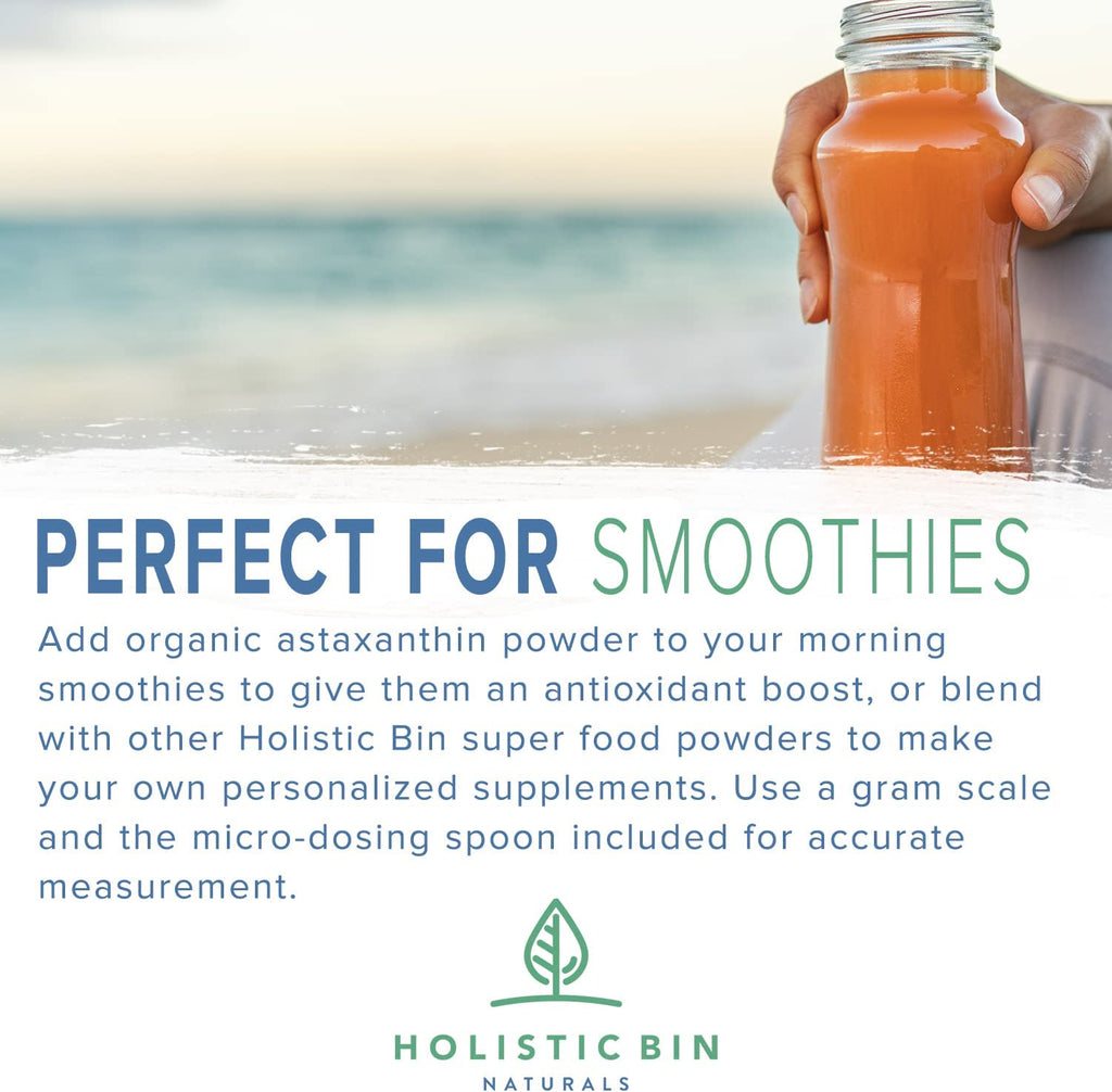 Pure Astaxanthin (5%) Haematococcus Pluvialis Algae Supplement Powder - 20 Grams