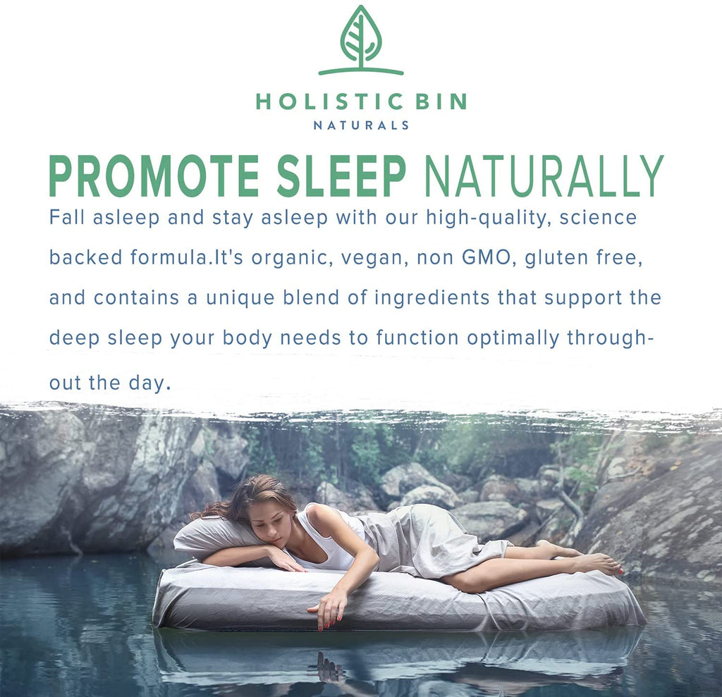 Holistic Bin Circadian Sleep Capsule packaging displayed for sleep routine and evening supplement use