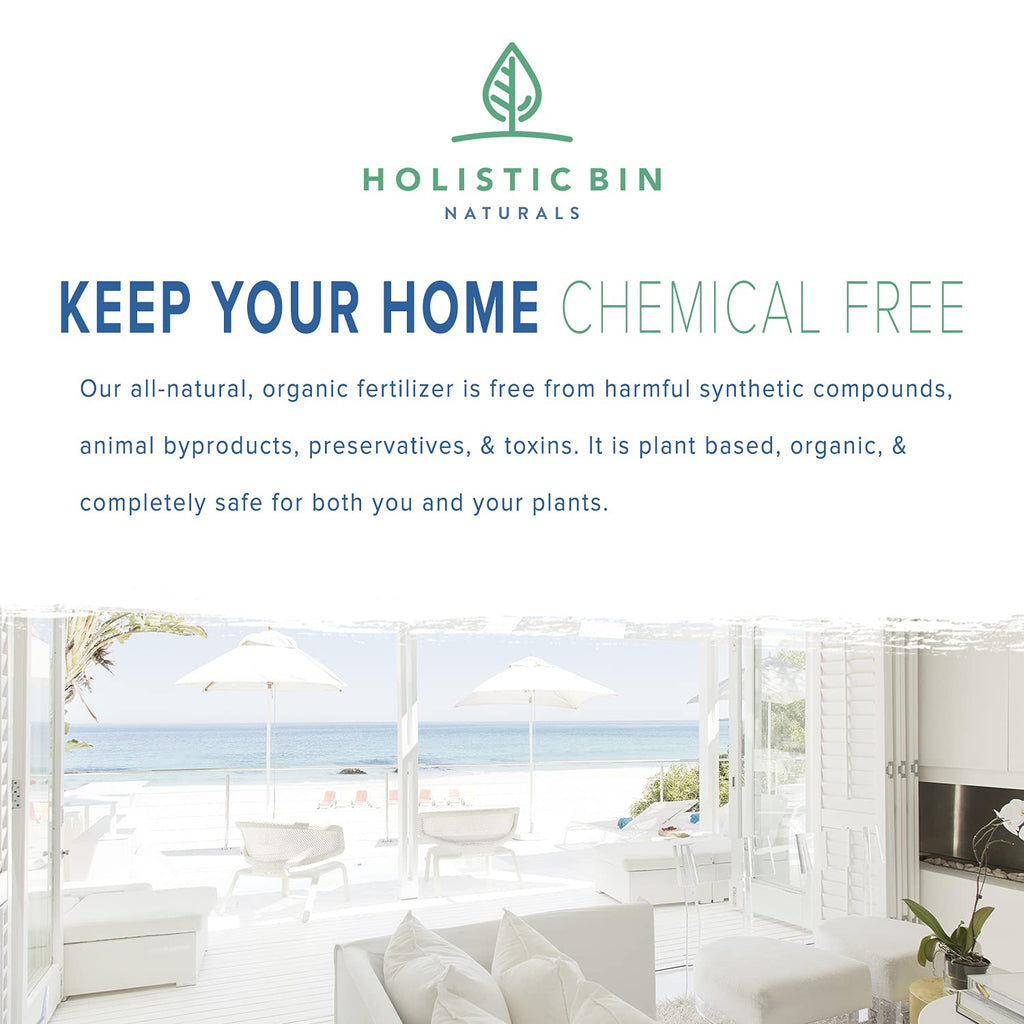 Veganic plant fertilizer powder with fulvic and humic acid microbial metabolites by Holistic Bin
