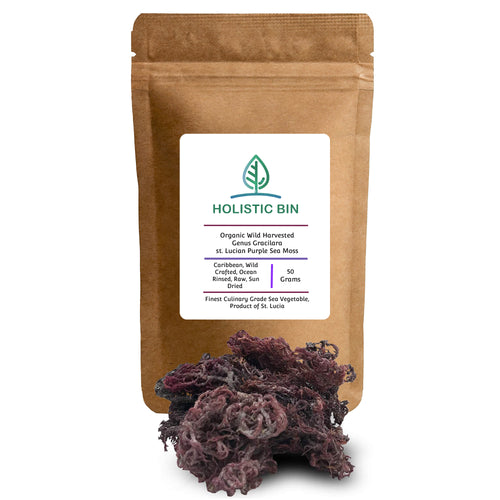 Purple Sea Moss I Organic/Raw Wildcrafted Irish Sea Moss - 50 grams